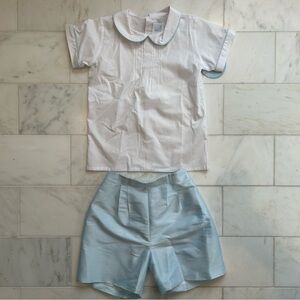 Little English Classic Wedding Short Set - Light Blue Boys Sizes 5 and 6